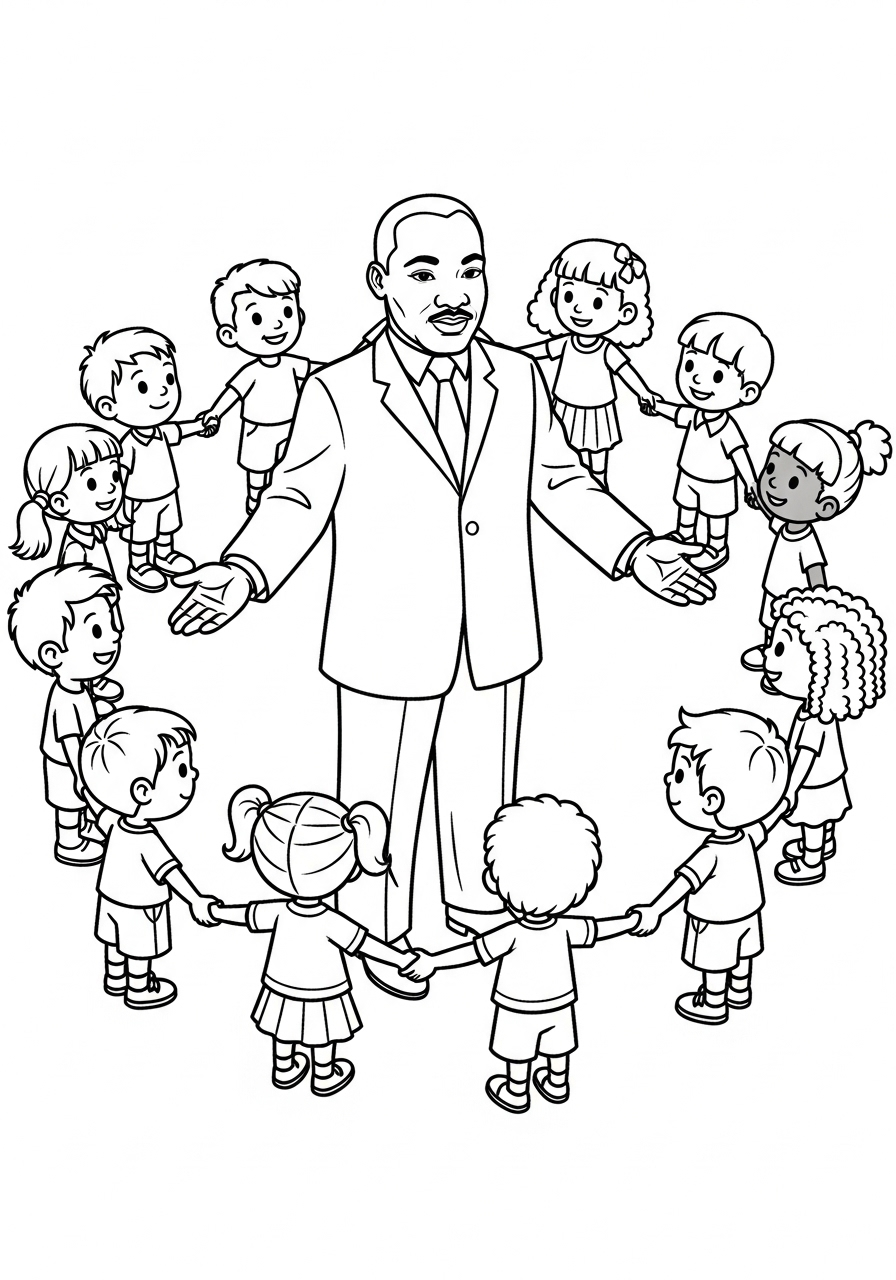 Martin Luther King 19 Martin Luther King da colorare e stampare