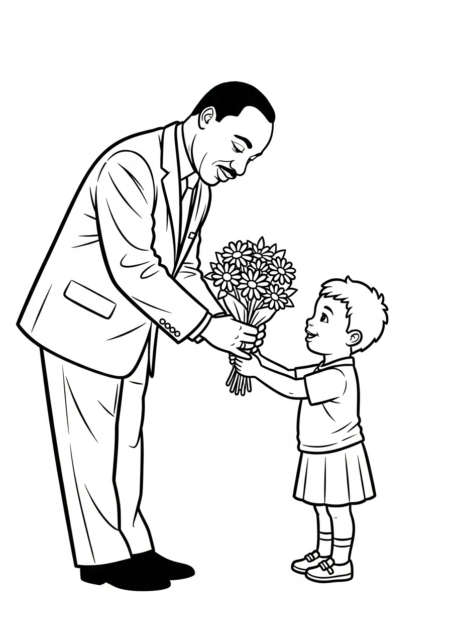 Martin Luther King 14 disegno di Martin Luther King da stampare e colorare 1