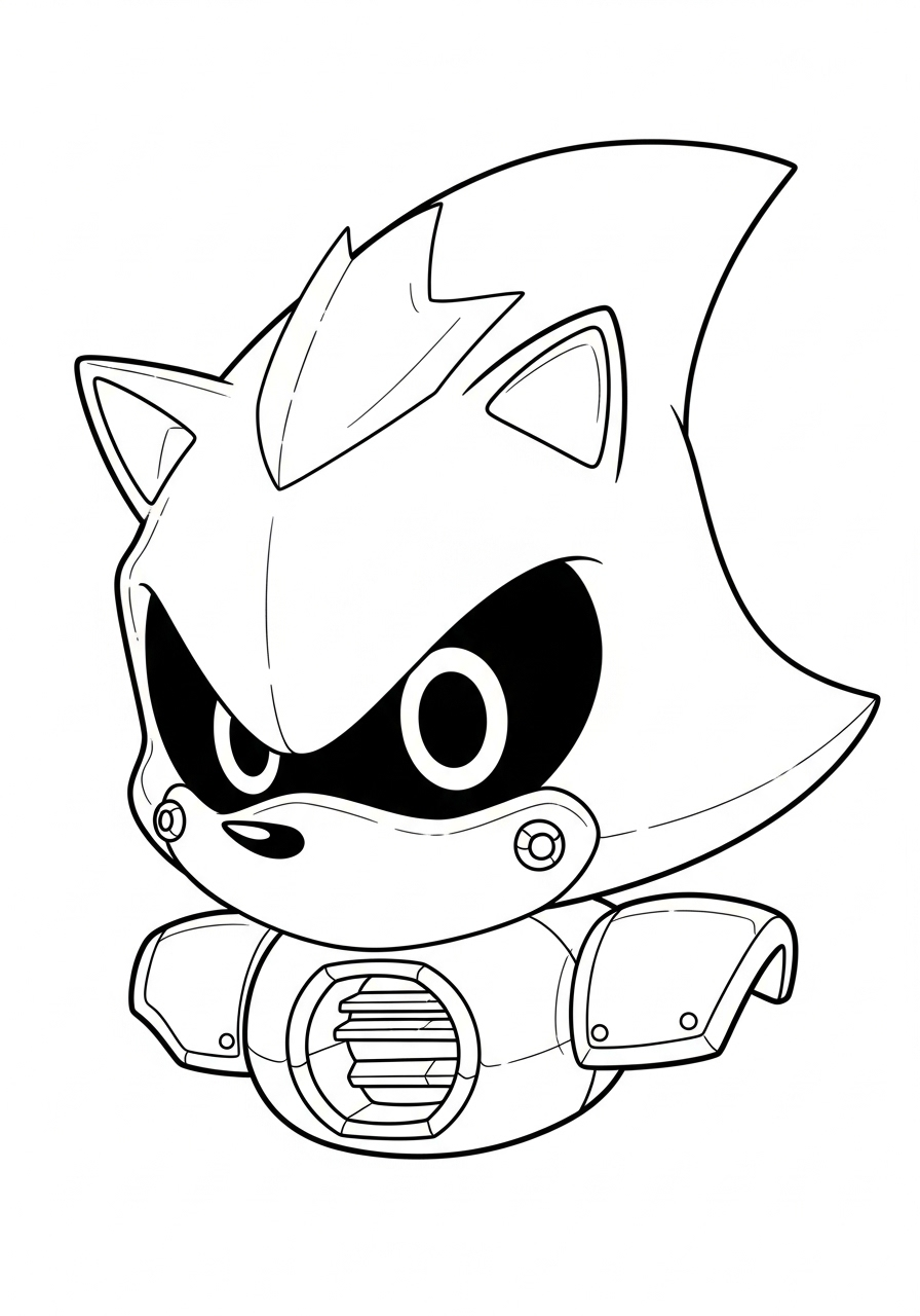 Metal Sonic 20 Metal Sonic immagini da colorare per bambini