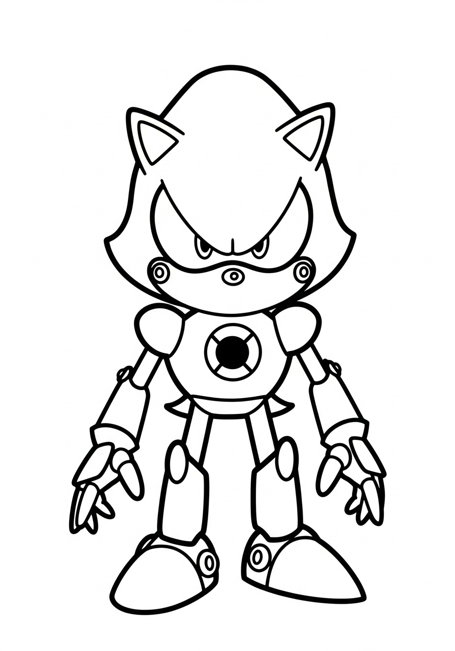 Metal Sonic 2 disegni Metal Sonic da colorare gratis