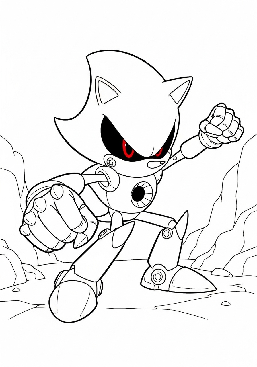 Metal Sonic 17 Metal Sonic da colorare
