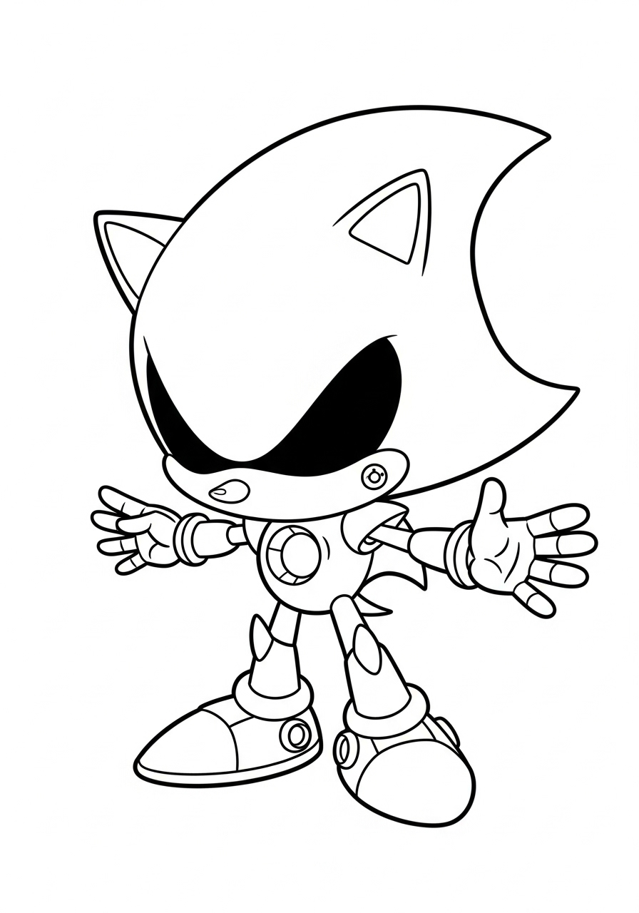 Metal Sonic 14 disegni Metal Sonic da colorare gratis 1