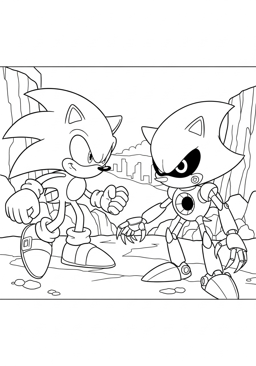 Metal Sonic 13 Metal Sonic da colorare e stampare