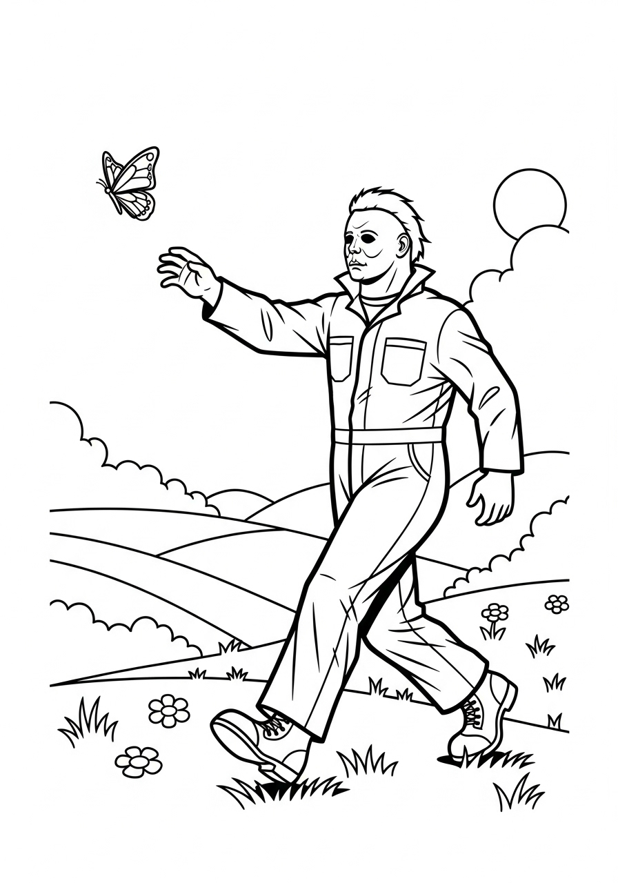 Michael Myers 9 disegno Michael Myers da colorare per bambini 1