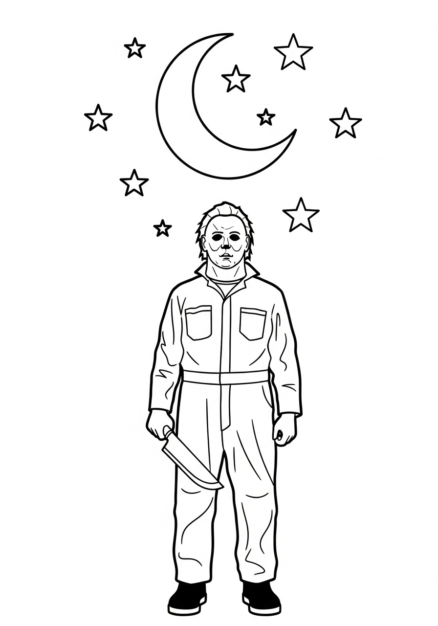 Michael Myers 7 disegni da colorare Michael Myers per bambini