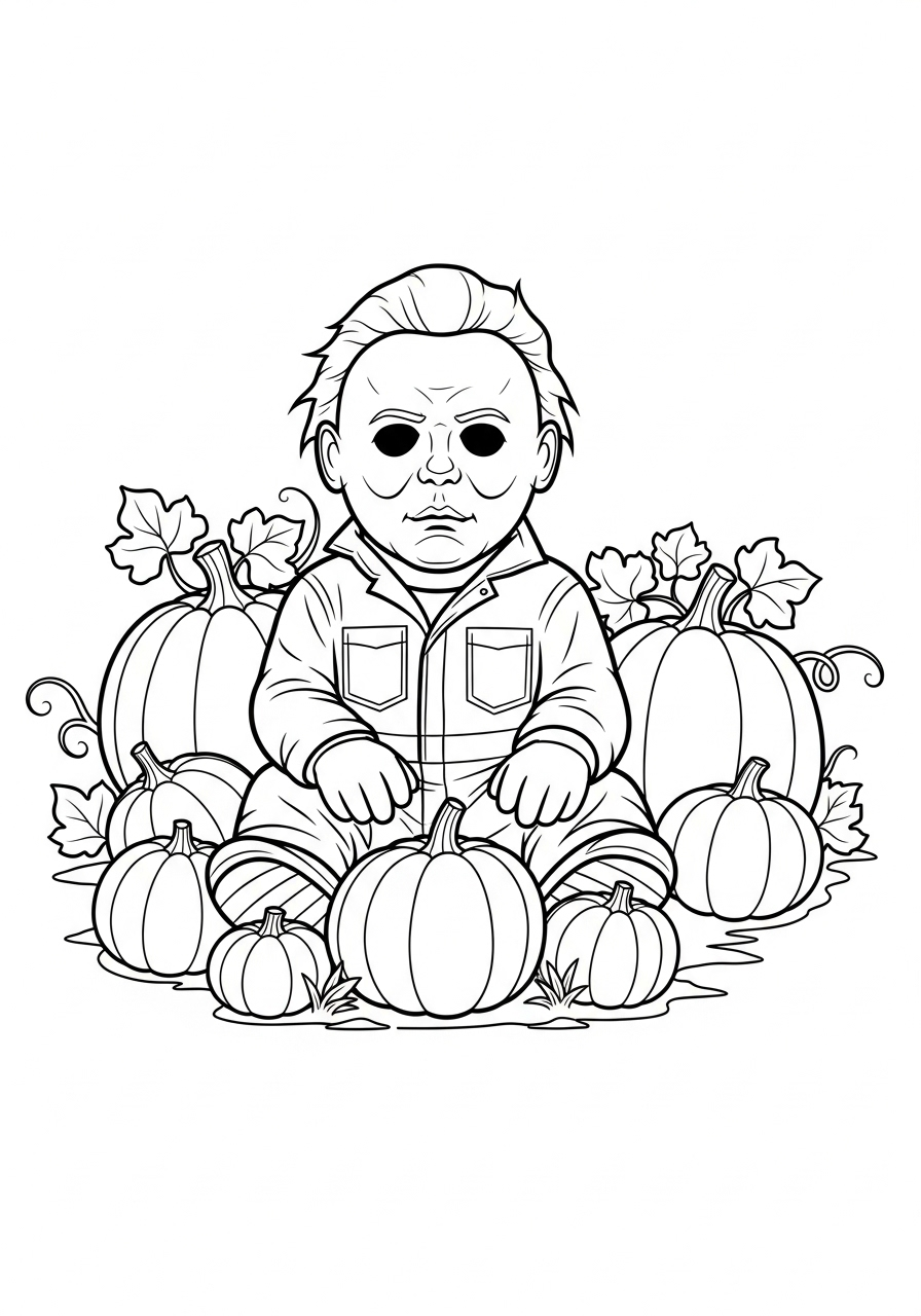 Michael Myers 5 Michael Myers disegno da colorare facile