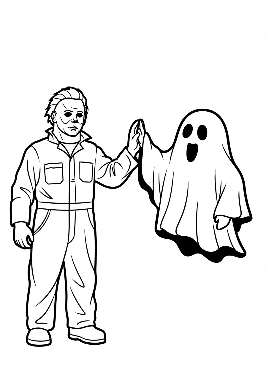 Michael Myers 4 disegno Michael Myers da colorare per bambini
