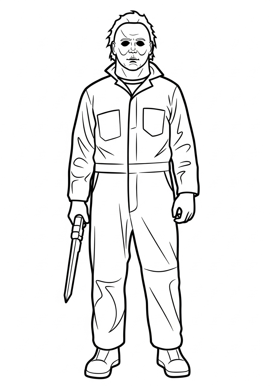Michael Myers 20 disegni Michael Myers facili da colorare