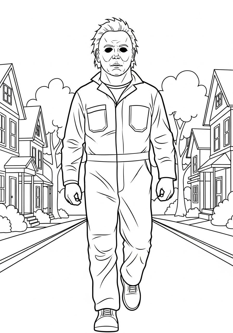 Michael Myers 17 disegno Michael Myers da colorare per bambini 2
