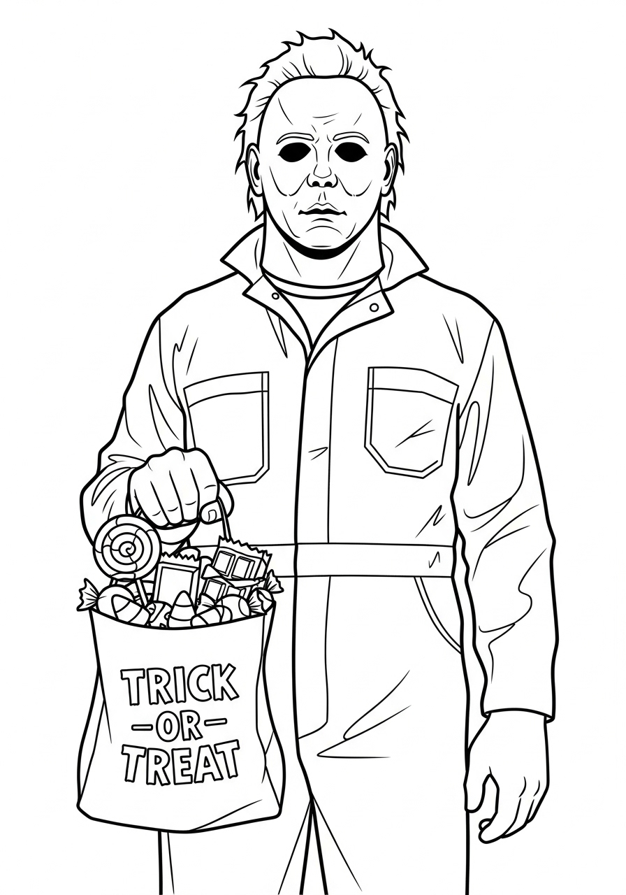 Michael Myers 14 disegni di Michael Myers da colorare e stampare gratis