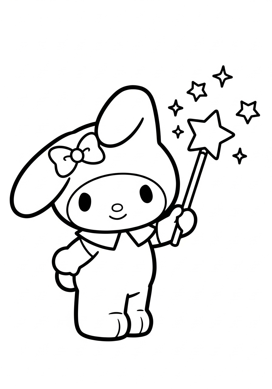 My Melody 6 disegni My Melody da colorare online