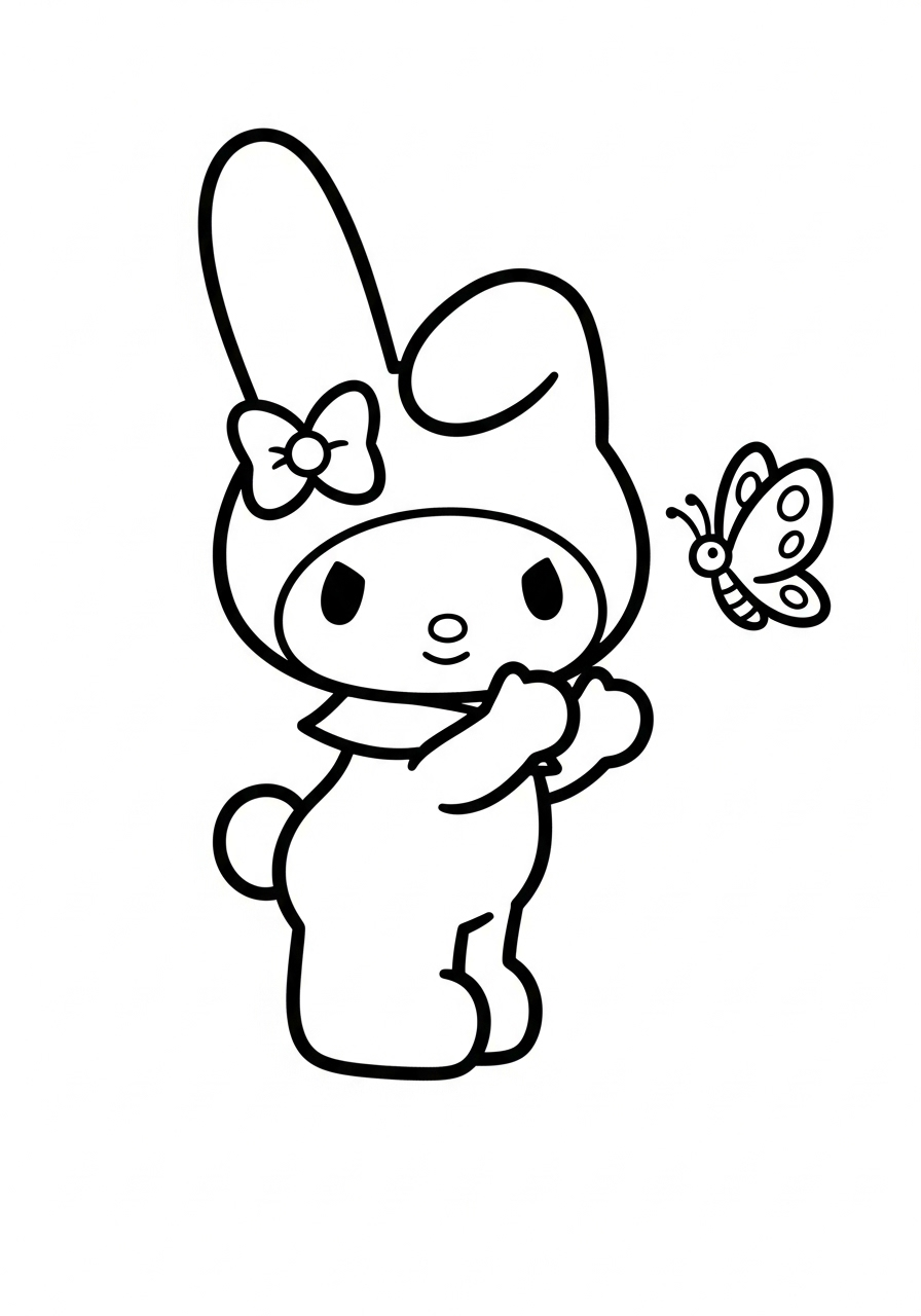 My Melody 4 immagine da colorare My Melody