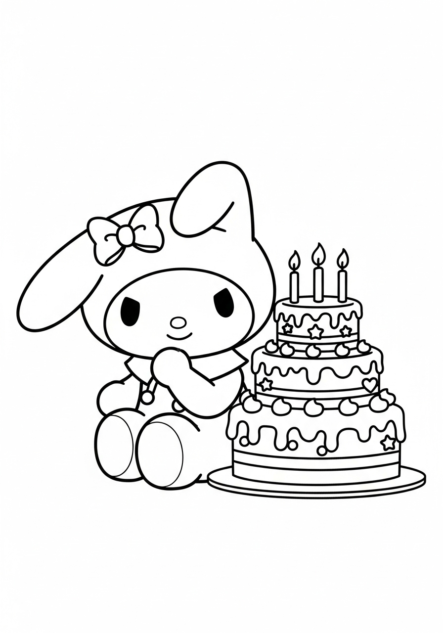 My Melody 2 immagine My Melody da colorare