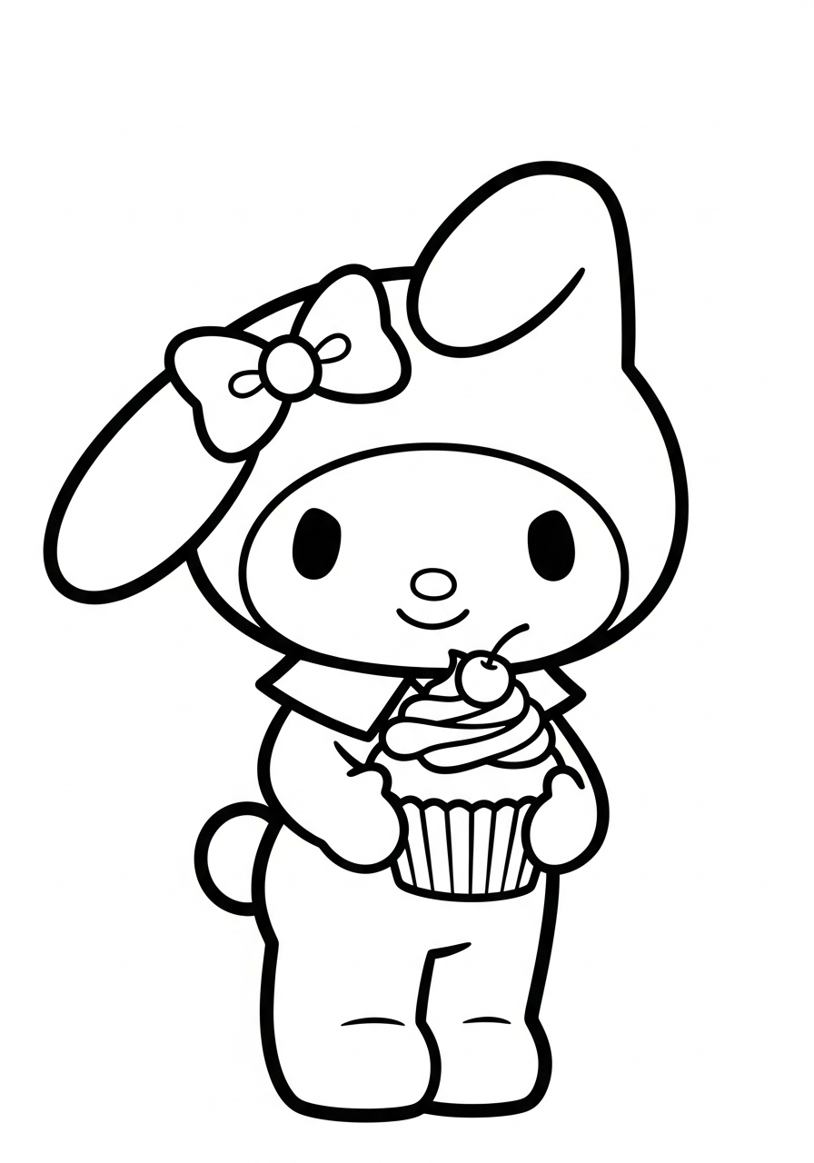 My Melody 17 disegni My Melody da colorare 1