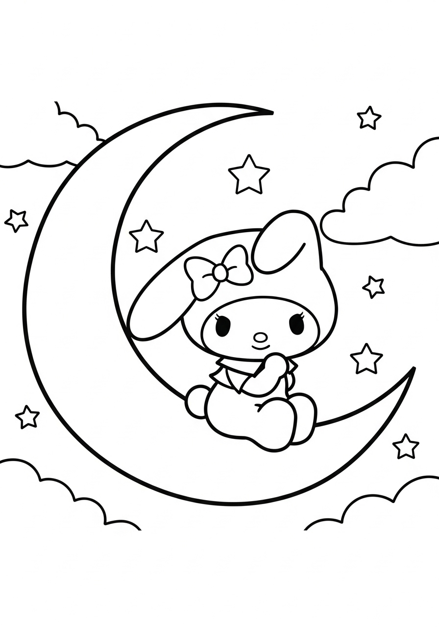 My Melody 13 immagini da colorare di My Melody