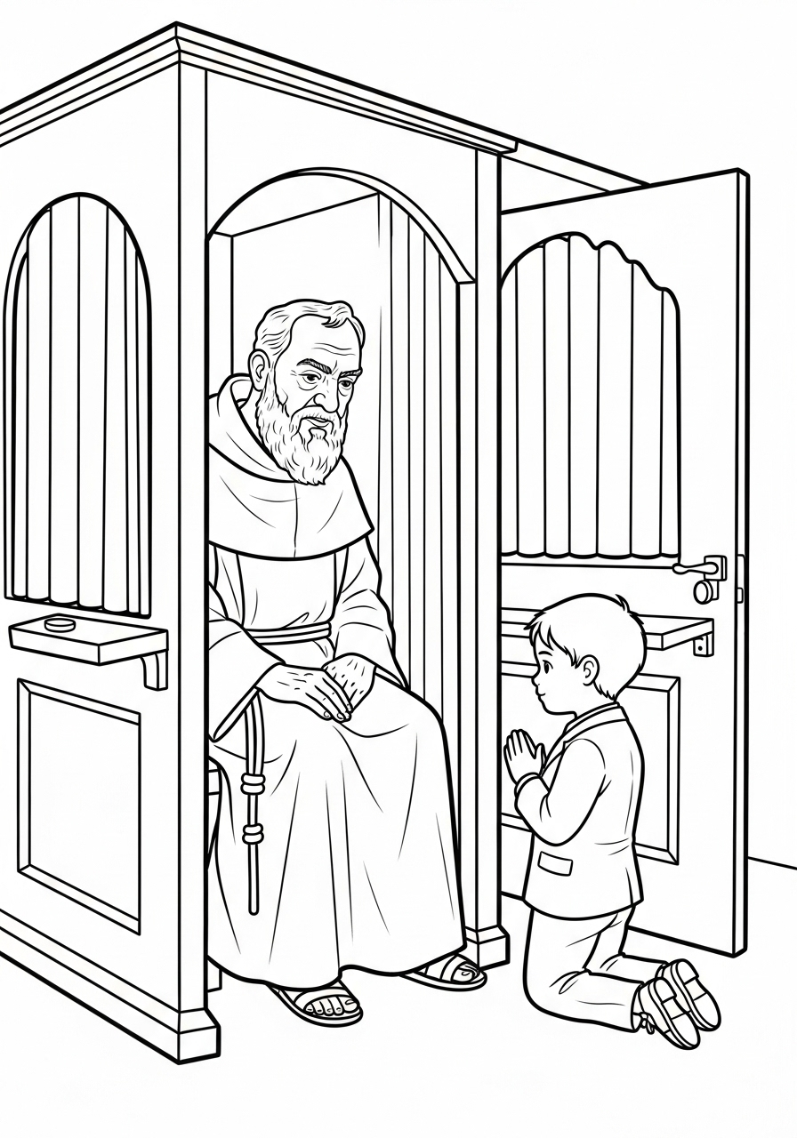 Padre Pio 14 disegni da colorare Padre Pio per bambini