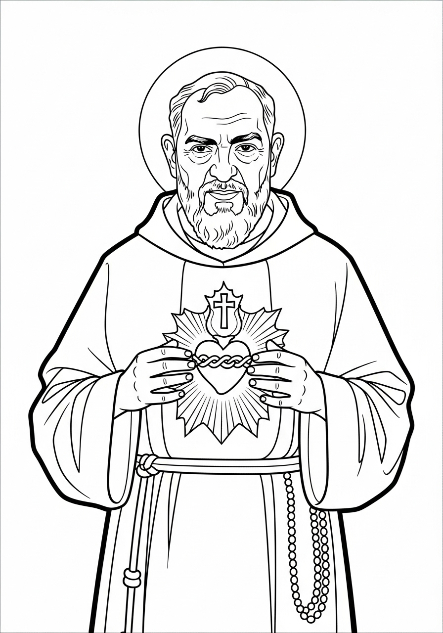 Padre Pio 7 disegni da colorare Padre Pio pdf