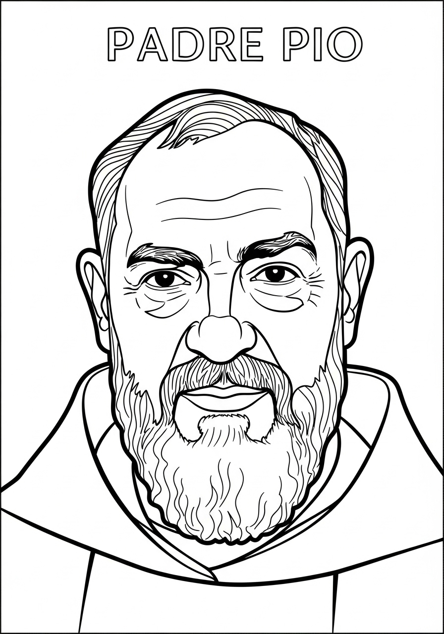 Padre Pio 16 disegni da colorare gratis per bambini di Padre Pio