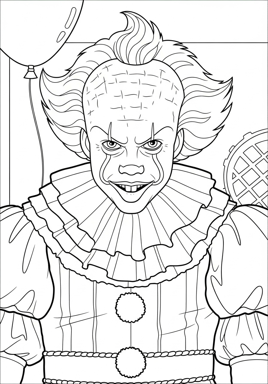 Pennywise 21 pdf stampare Pennywise da colorare 1