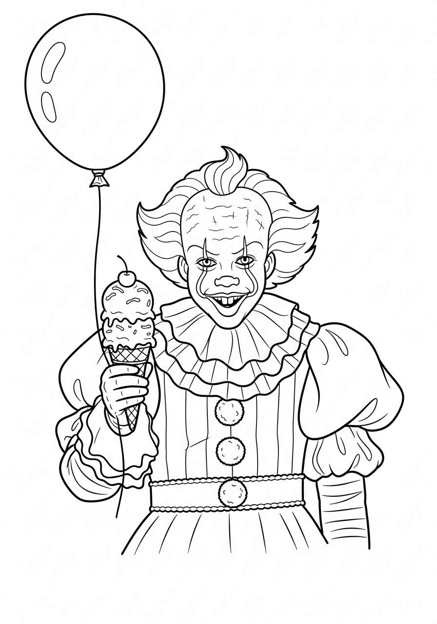 Pennywise 4 disegni Pennywise da colorare