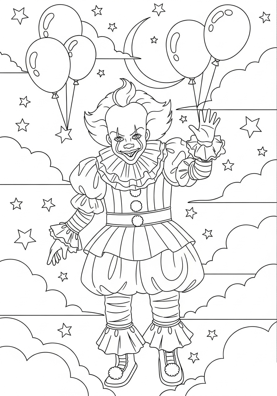 Pennywise 3 disegni di Pennywise da colorare 1
