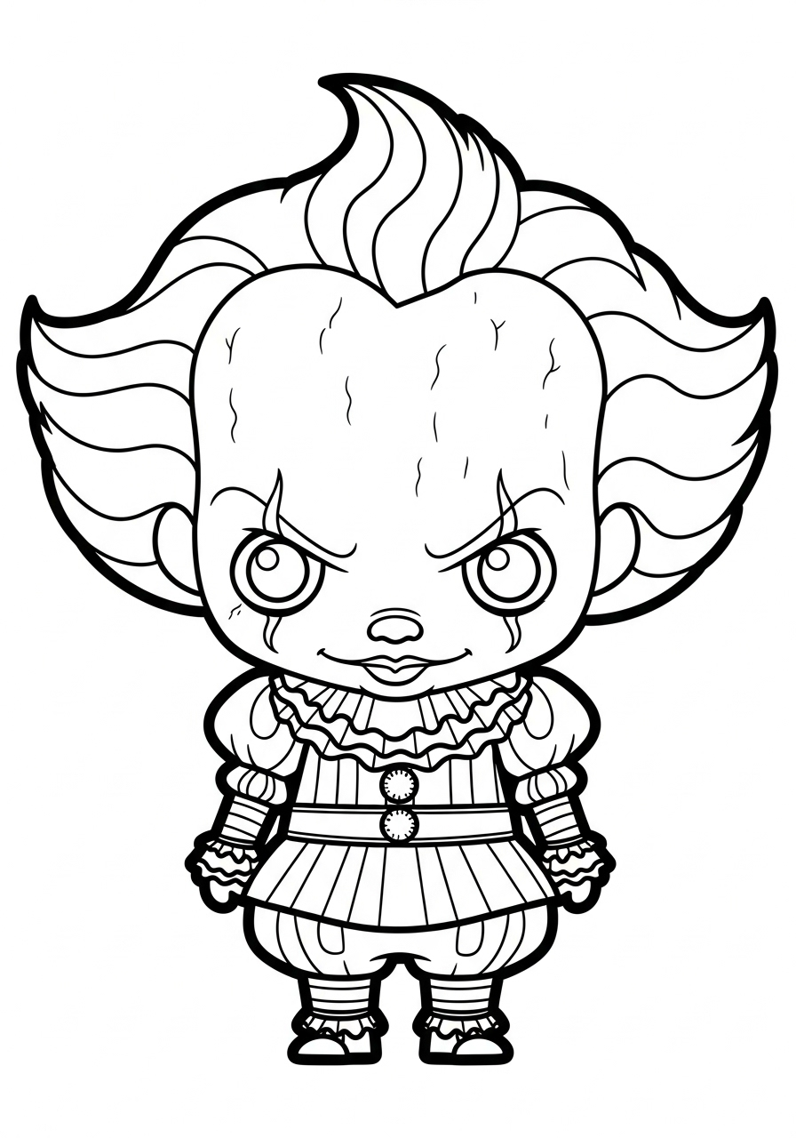 Pennywise 17 Pennywise disegno da colorare facile