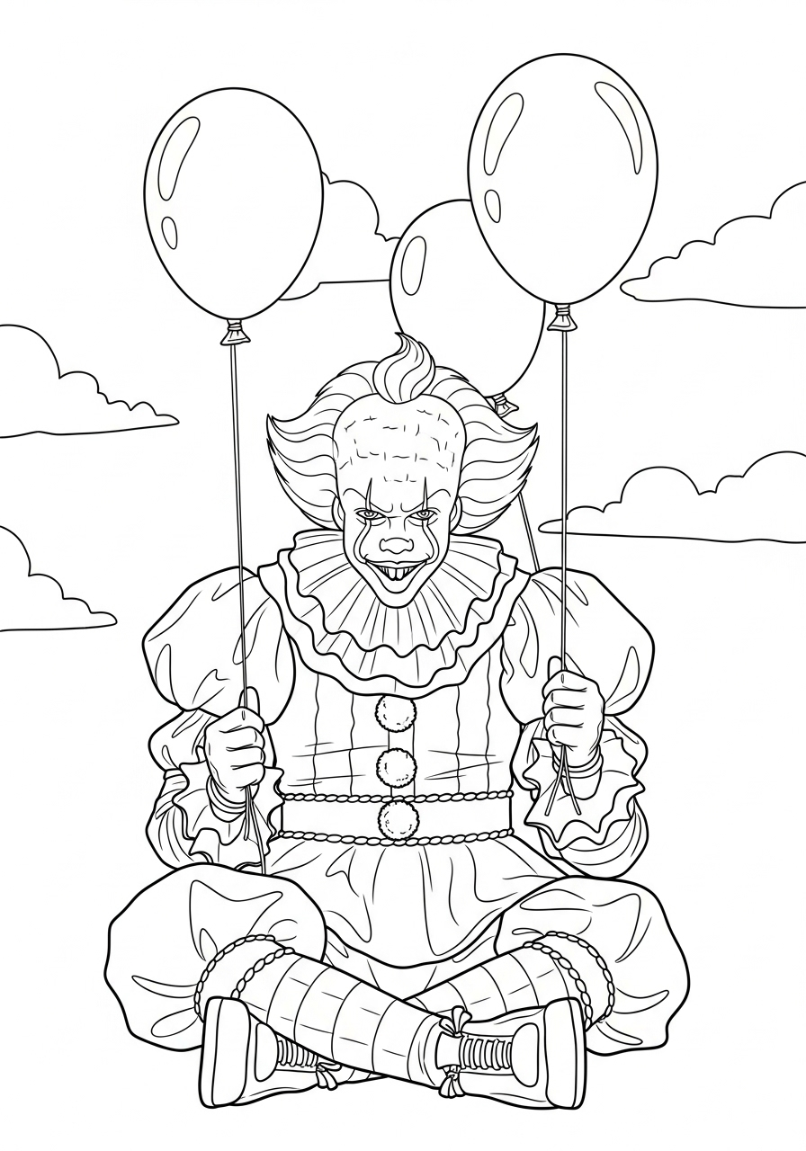Pennywise 16 disegni Pennywise da colorare gratis