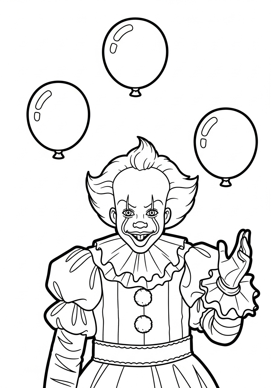 Pennywise 14 immagini da colorare Pennywise gratis