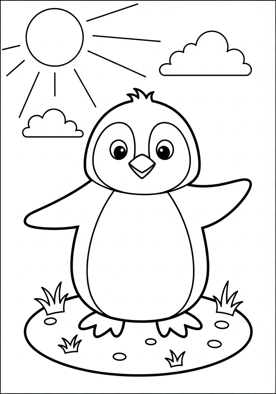 Pinguino 23 disegni Pinguino da colorare pdf 1