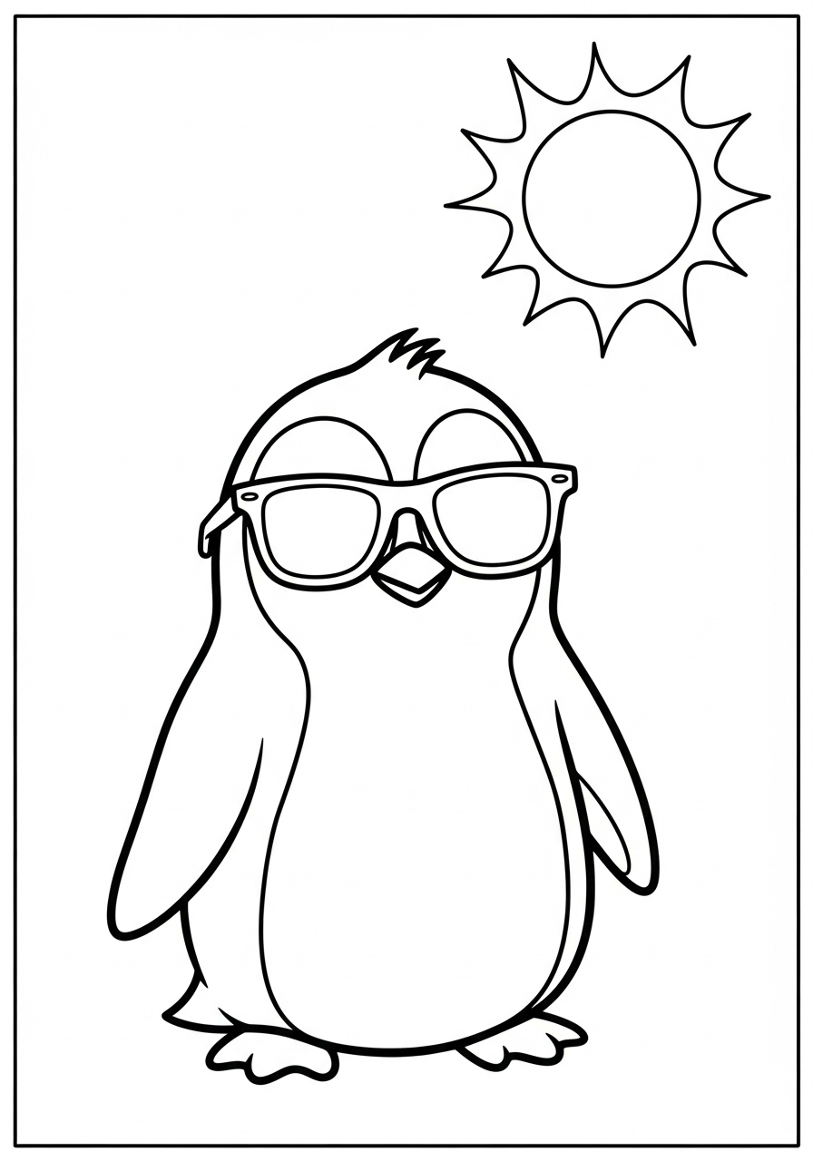 Pinguino 9 immagini Pinguino da colorare e stampare