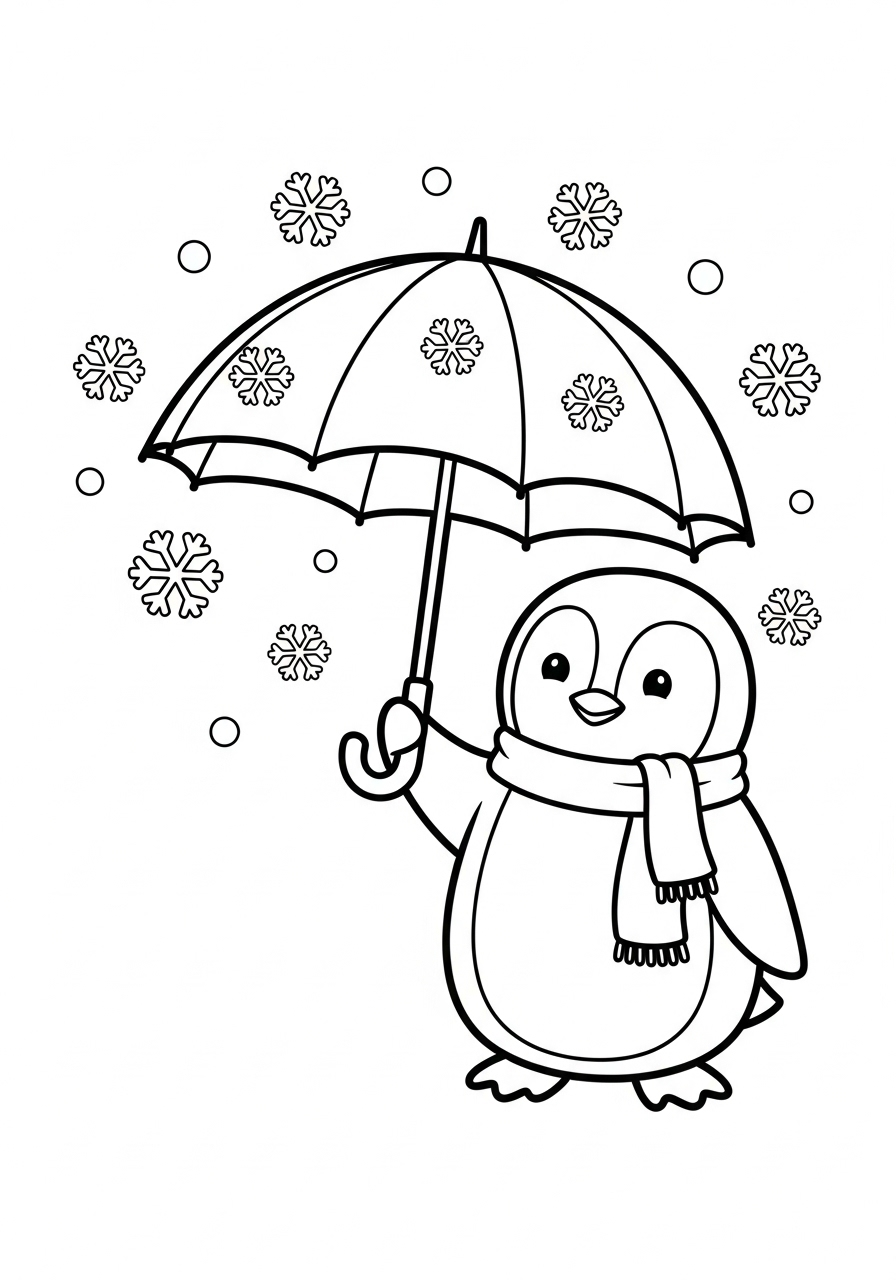 Pinguino 6 da colorare Pinguino disegno facile bambini