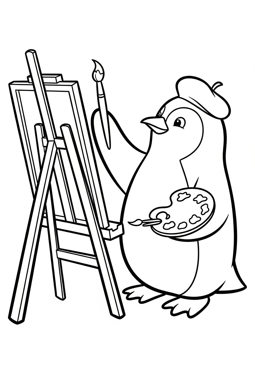 Pinguino 4 disegno Pinguino da colorare per bambini