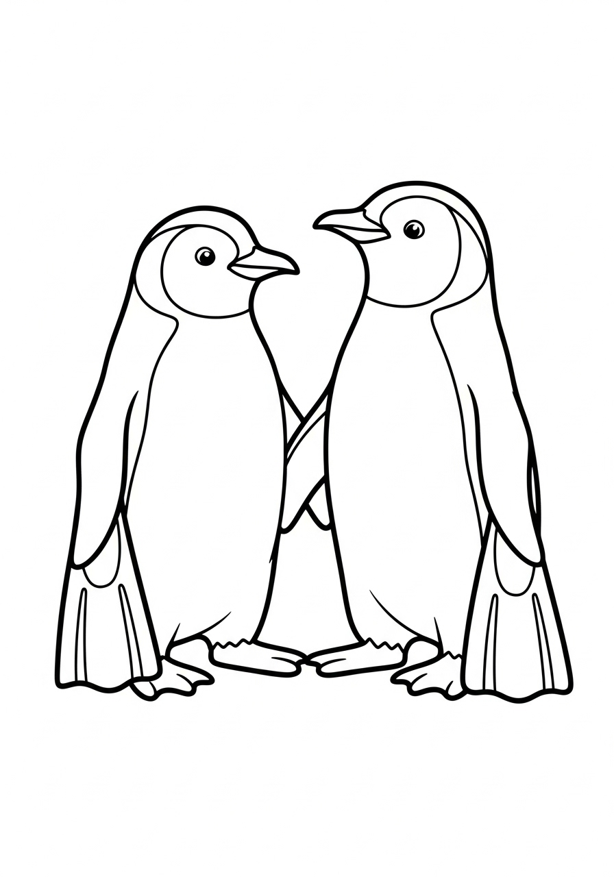 Pinguino 18 disegni Pinguino facili da colorare