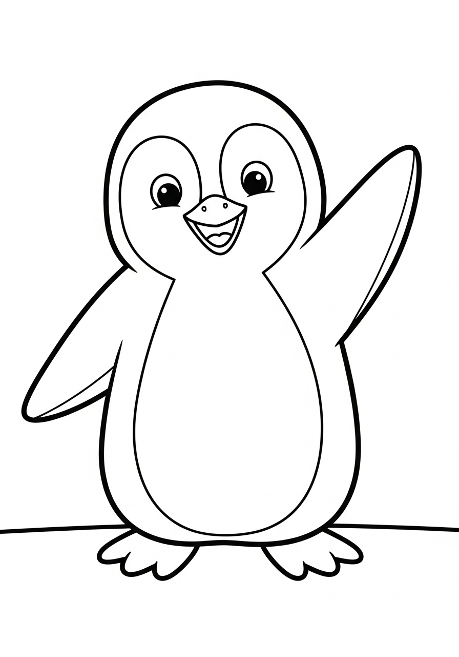 Pinguino 16 Pinguino da colorare e stampare pdf