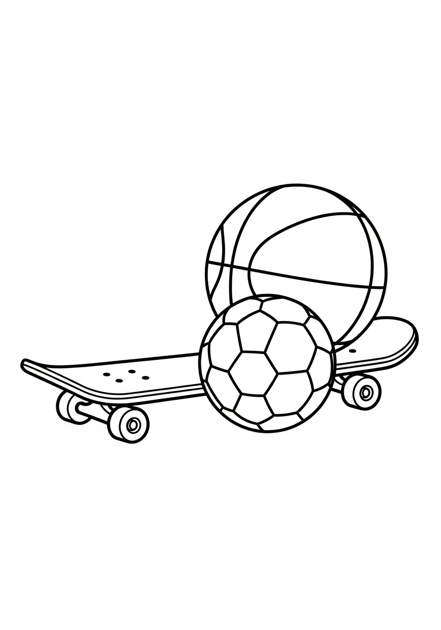 Skateboard 9 Skateboard disegno da colorare