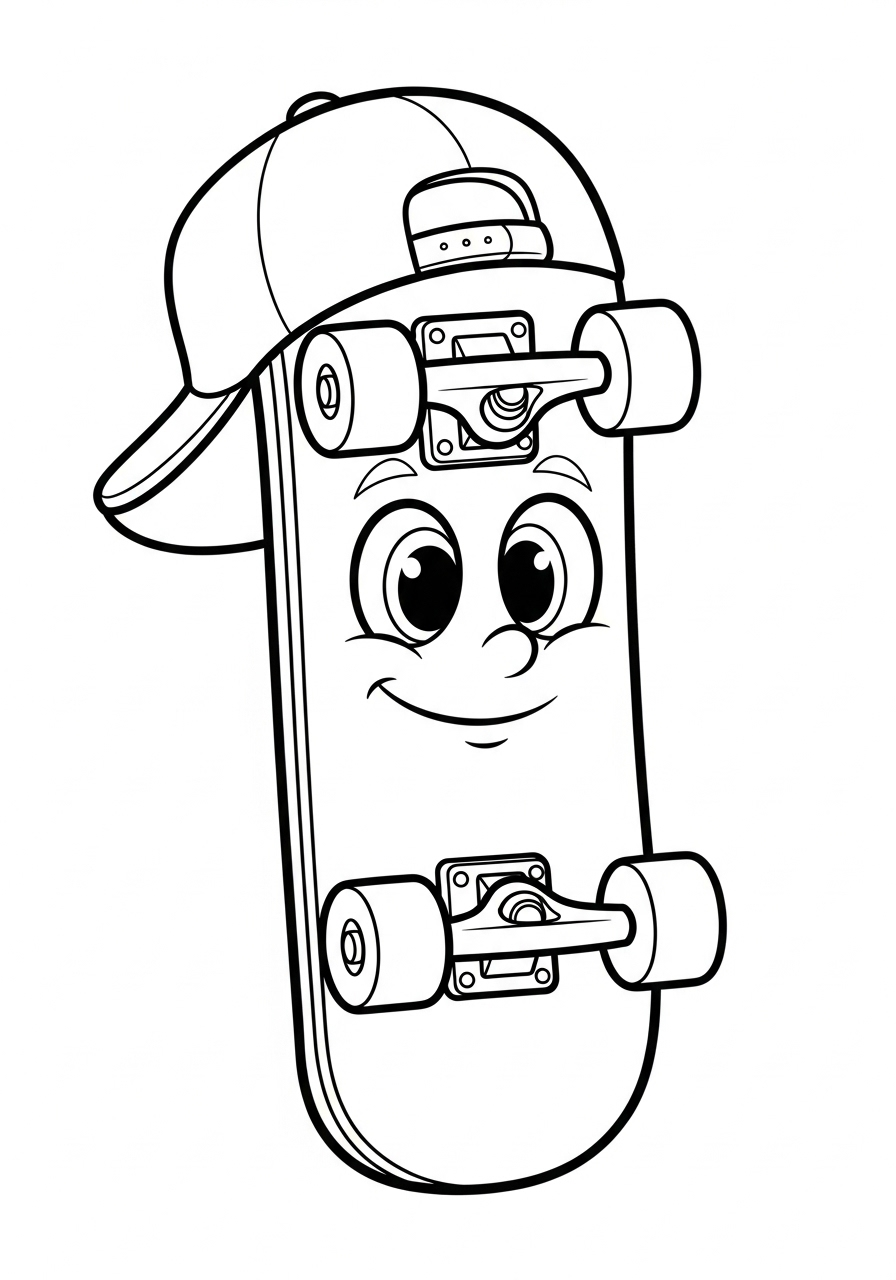 Skateboard 8 Skateboard da colorare