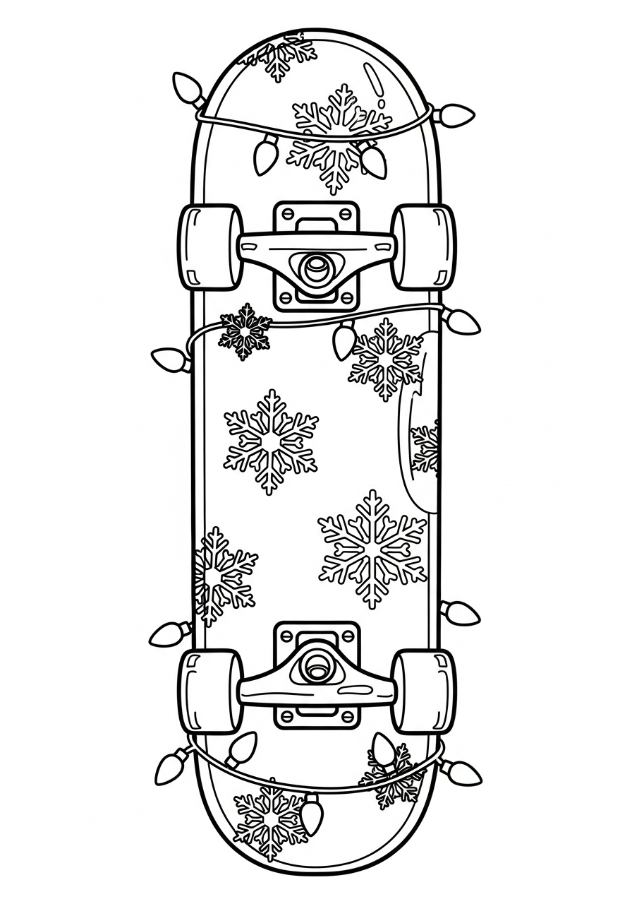 Skateboard 4 Skateboard da colorare per bambini