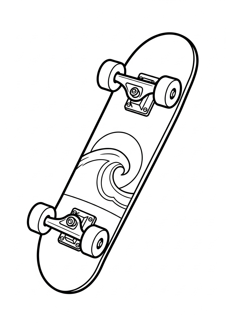 Skateboard 20 Skateboard da colorare pdf gratis
