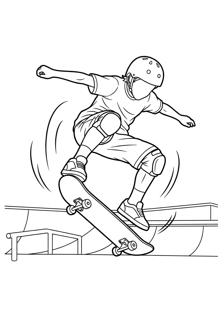 Skateboard 18 disegni di Skateboard da colorare per bambini 1