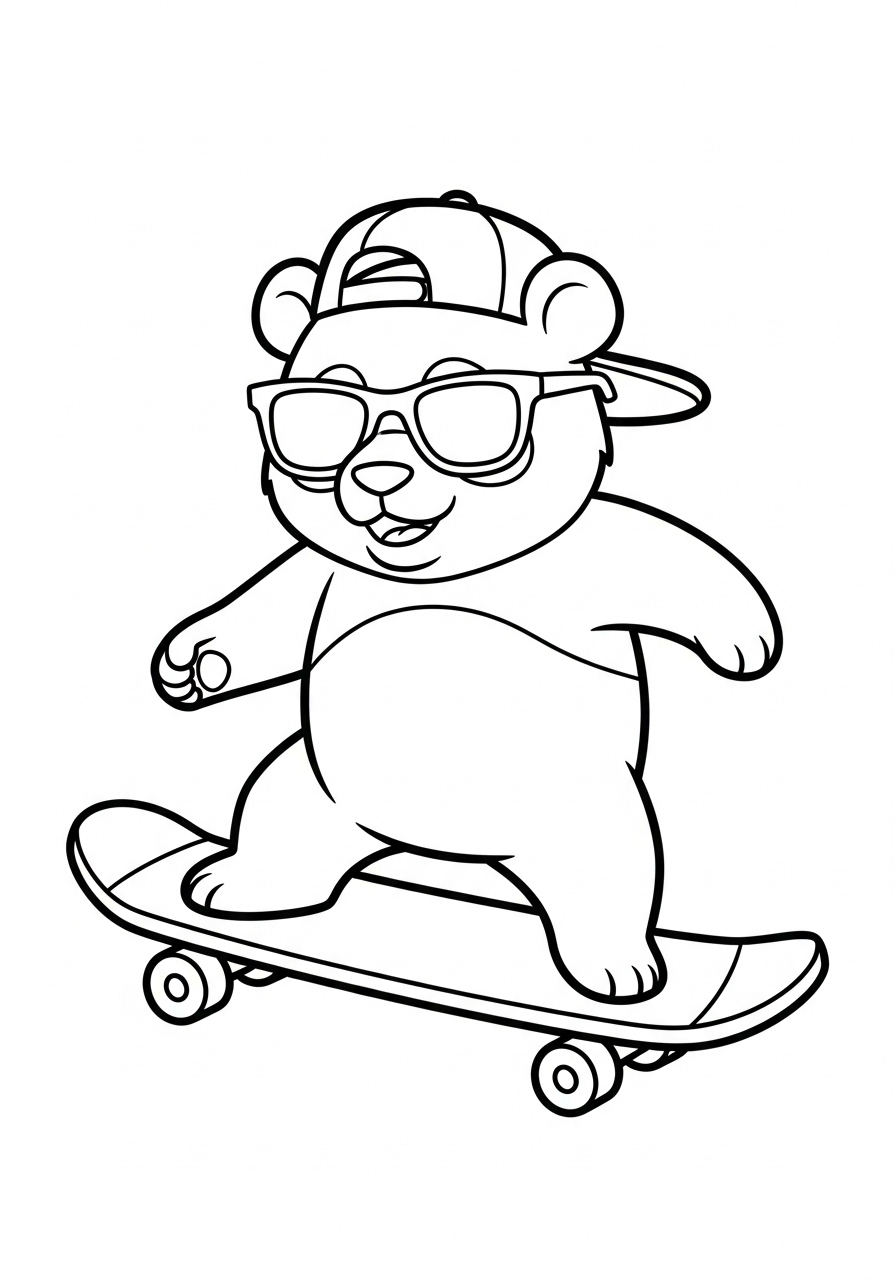 Skateboard 16 disegno Skateboard da colorare per bambini 1