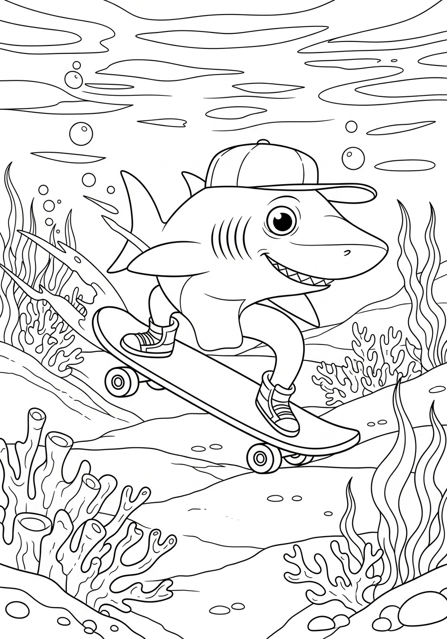 Skateboard 15 Skateboard da colorare e stampare a4