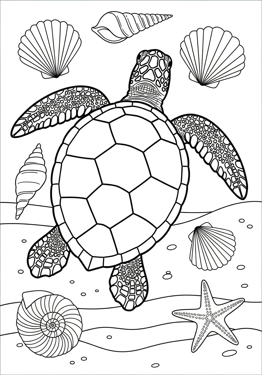 Tartaruga Marina 17 disegni di Tartaruga Marina da colorare e stampare gratis