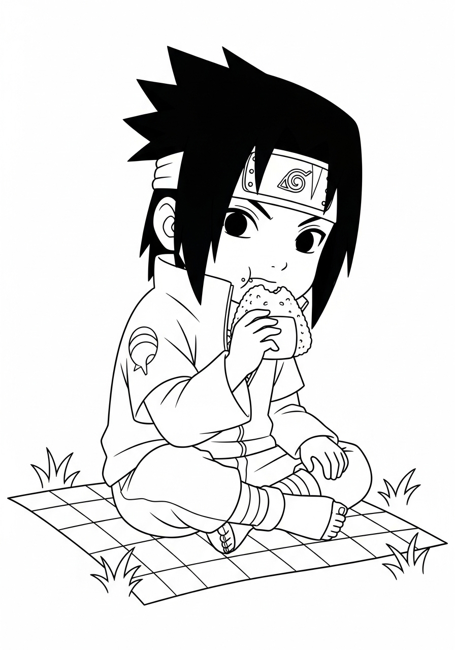 Uchiha Sasuke 13 disegno Uchiha Sasuke da colorare e stampare