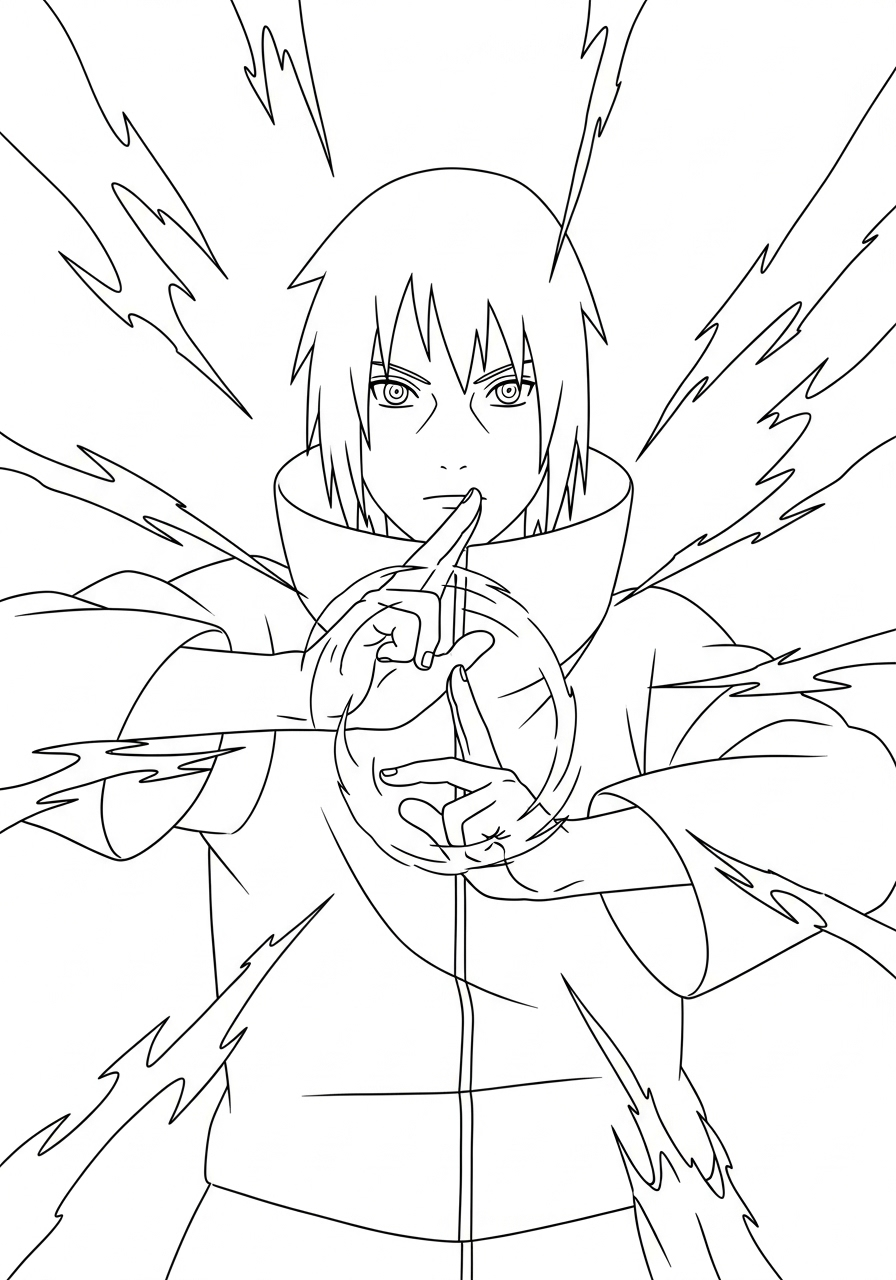 Uchiha Sasuke 10 disegni di Uchiha Sasuke da colorare e stampare gratis