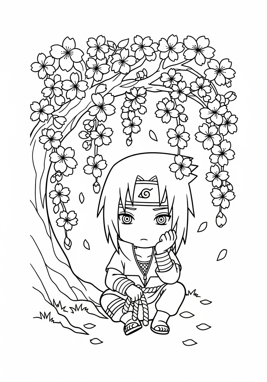 Uchiha Sasuke 18 Uchiha Sasuke da colorare e stampare pdf