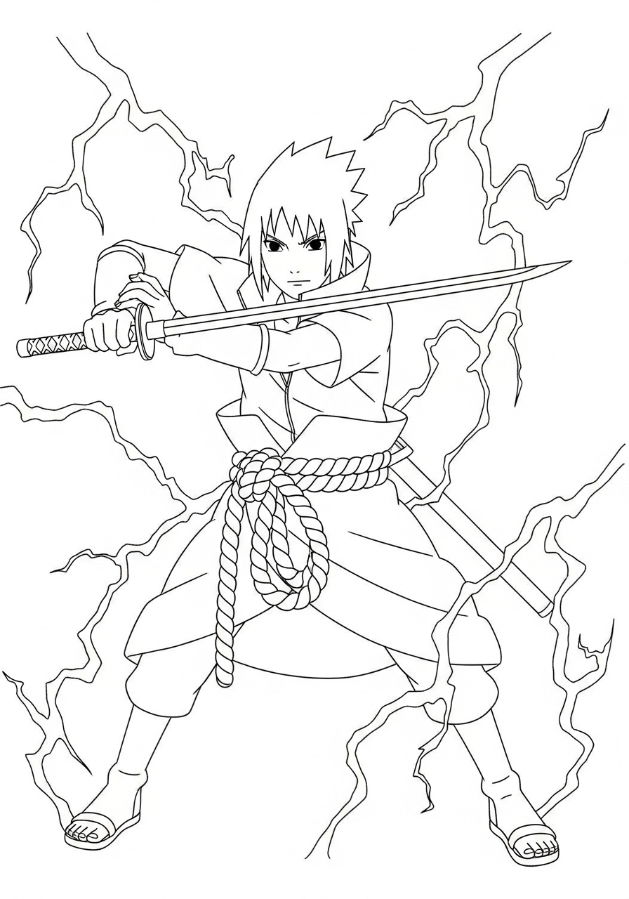 Uchiha Sasuke 17 immagini da stampare e colorare di Uchiha Sasuke 1