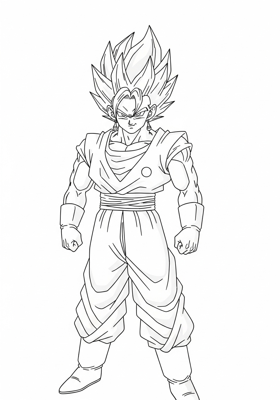 Vegito 22 disegni Vegito da colorare per bambini 1