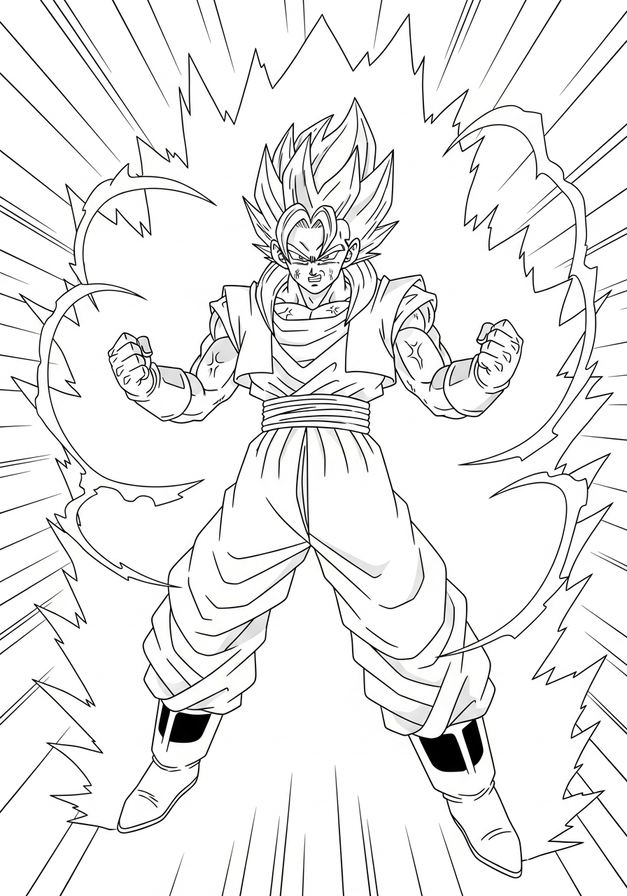 Vegito 13 disegni da colorare Vegito per bambini