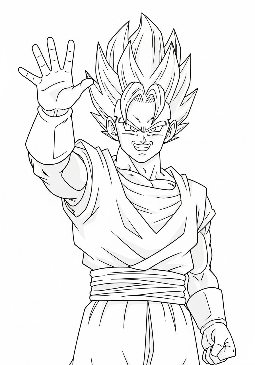 Vegito 12 disegni Vegito da colorare per bambini