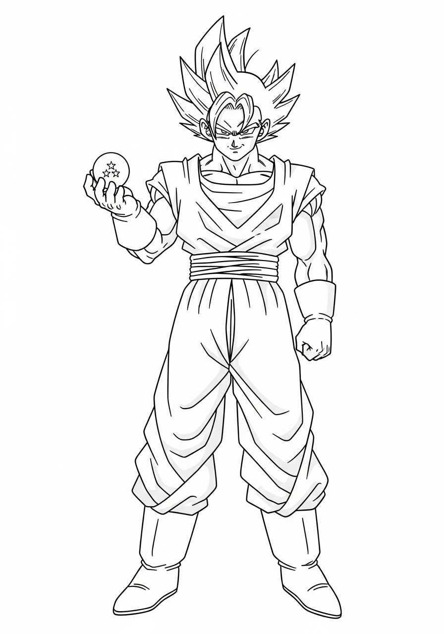Vegito 11 disegni di Vegito da colorare